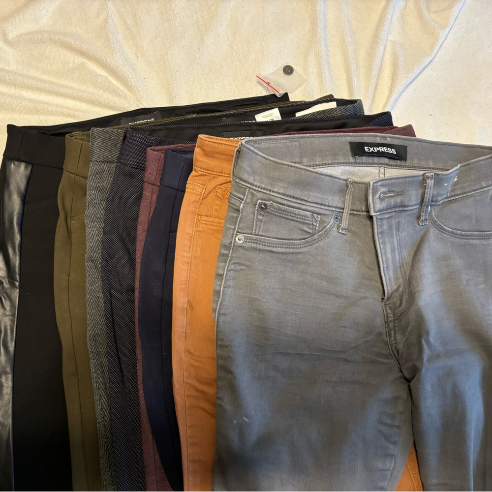 8 pairs of Express Skinny Dress Pants in 6 Long